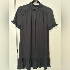 H&M Black Ruffle Dress Size 2